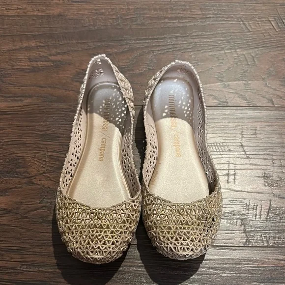 Mini Melissa Campana Papel for Kids and Teens GLITTER GOLD / Kids' 13 / Toddler 13